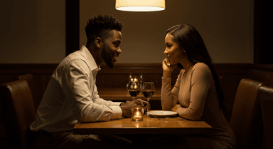 Couple having dinner